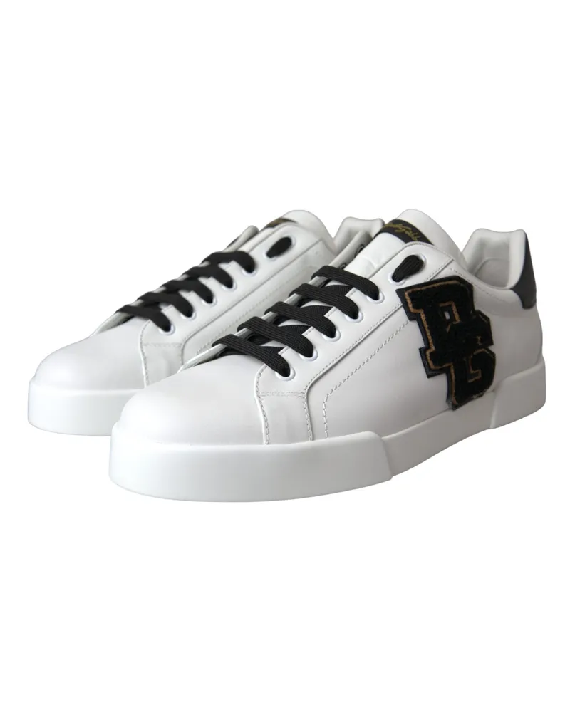 Dolce & Gabbana Men's Calf Leather Low-Top Sneaker White White
