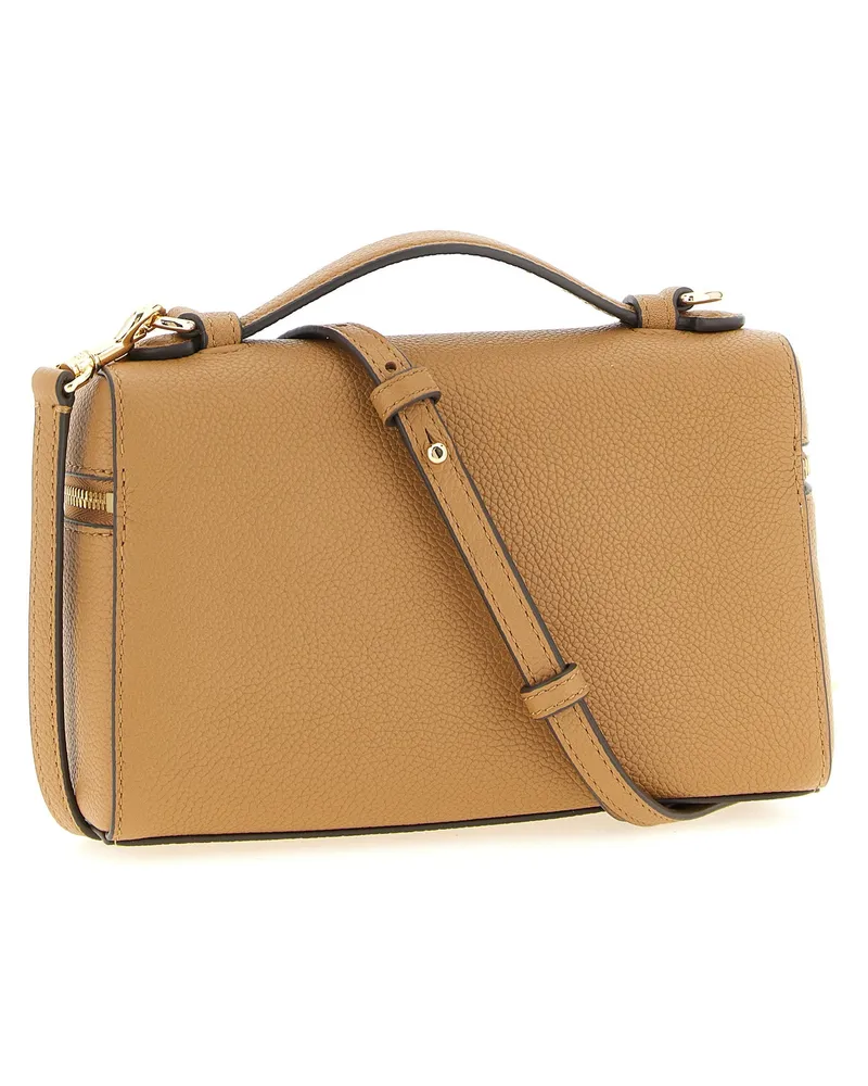 Tory Burch Romy Leather Top Handle Bag — Tan Tan