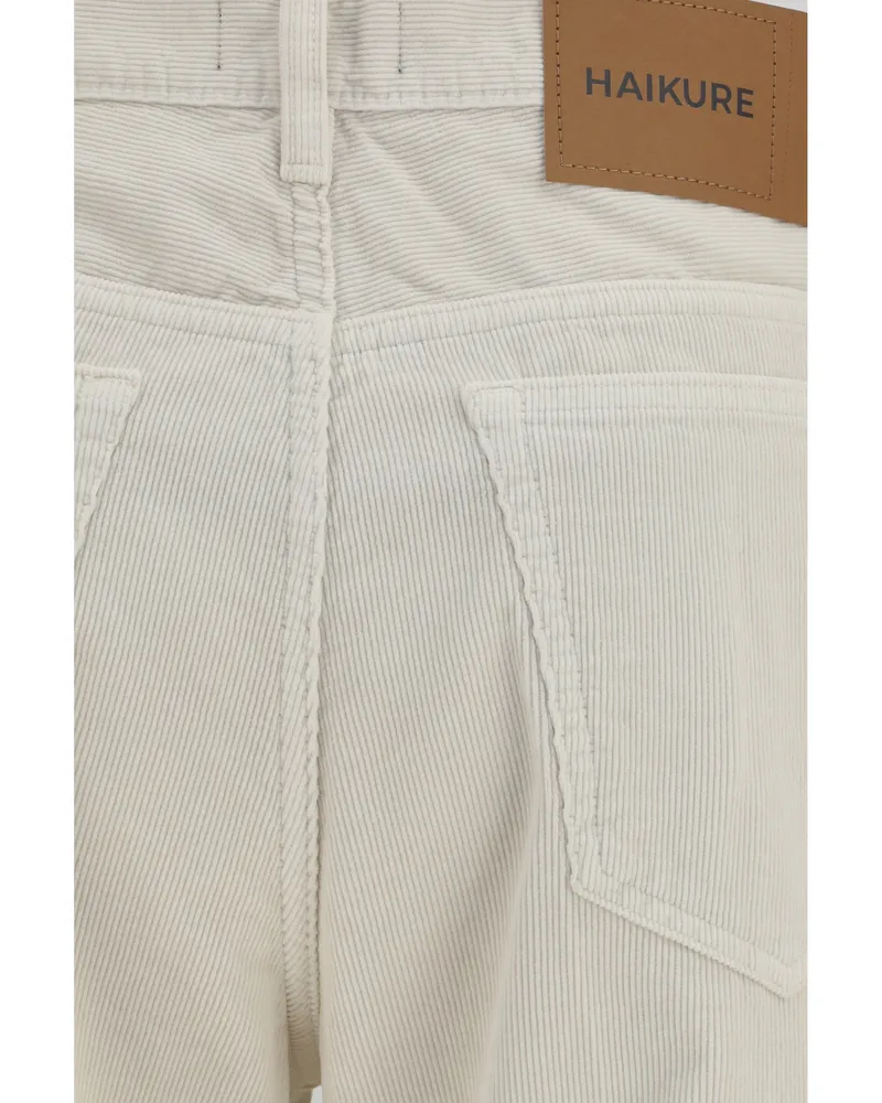 Haikure Women's Jeans Clara Velvet Pier Snow Cotton White