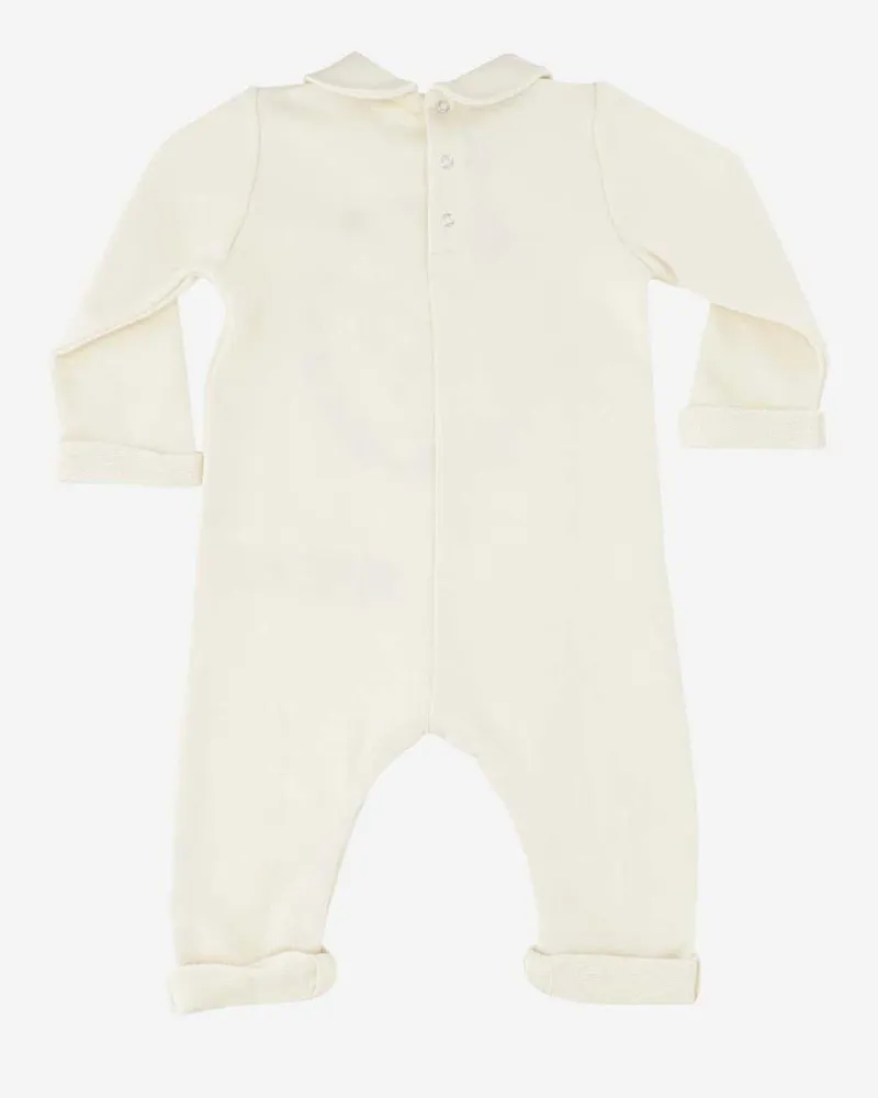 Gucci Floral Fairy-Print Cotton Romper — White White