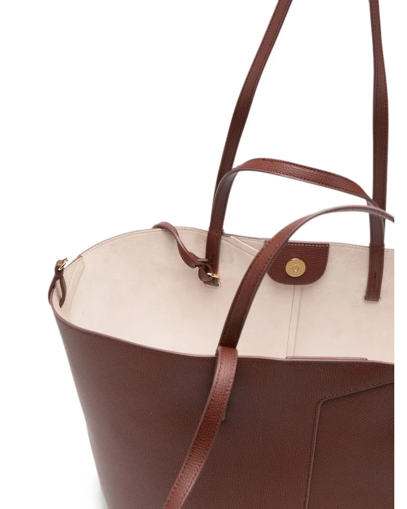 Emporio Armani Leather Tote Bag — Brown Brown
