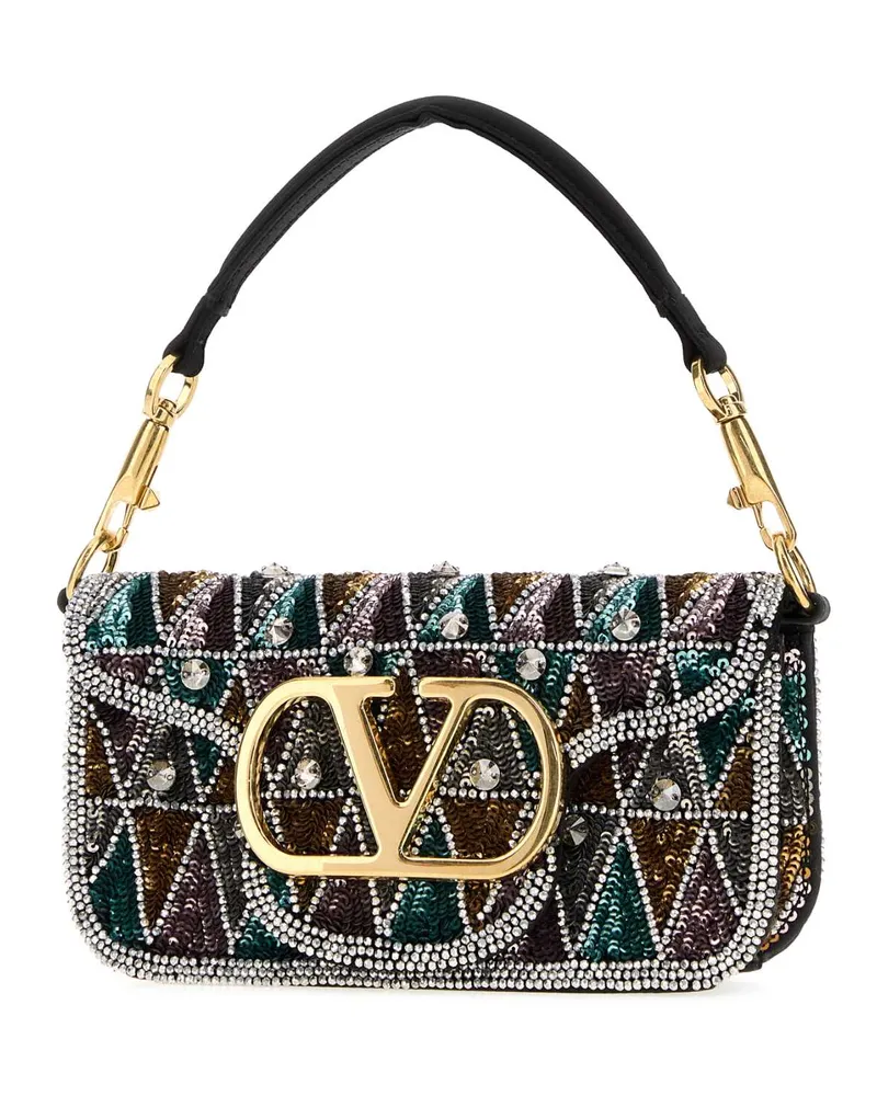 Valentino Garavani Fabric Shoulder Bag — Multicolor Multicolor