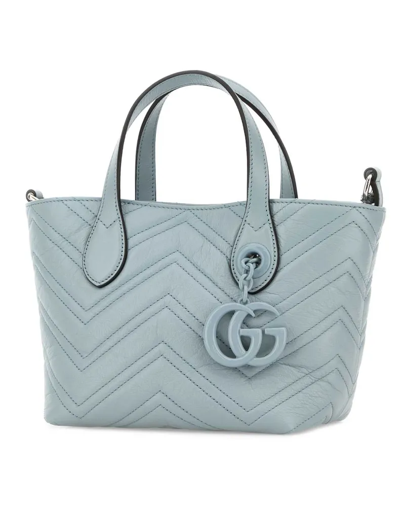 Gucci Women's Pastel Light Blue Leather Small Gg Marmont Handbag Articblartbartb Borse A Mano Bag Blue
