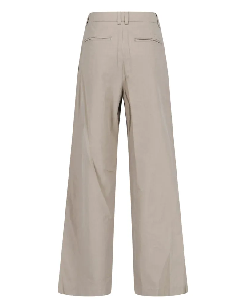 Dunst Women's Trousers Green Cotton Beige
