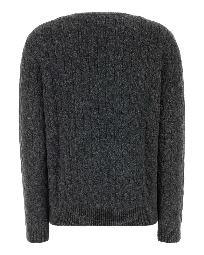 Valentino Garavani Women's Dark Grey Wool Sweater Antracitemelange Maglieria Gray