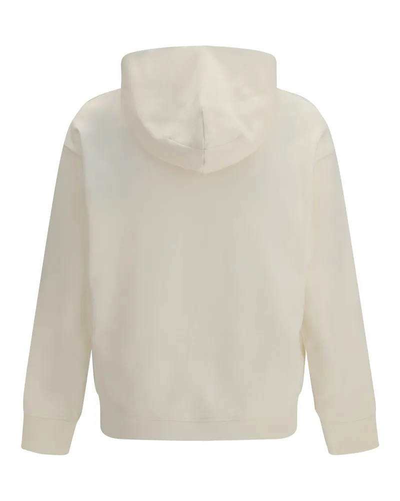 Moncler Men's Cotton Hoodie Cream Sweatshirts Sweater Cream