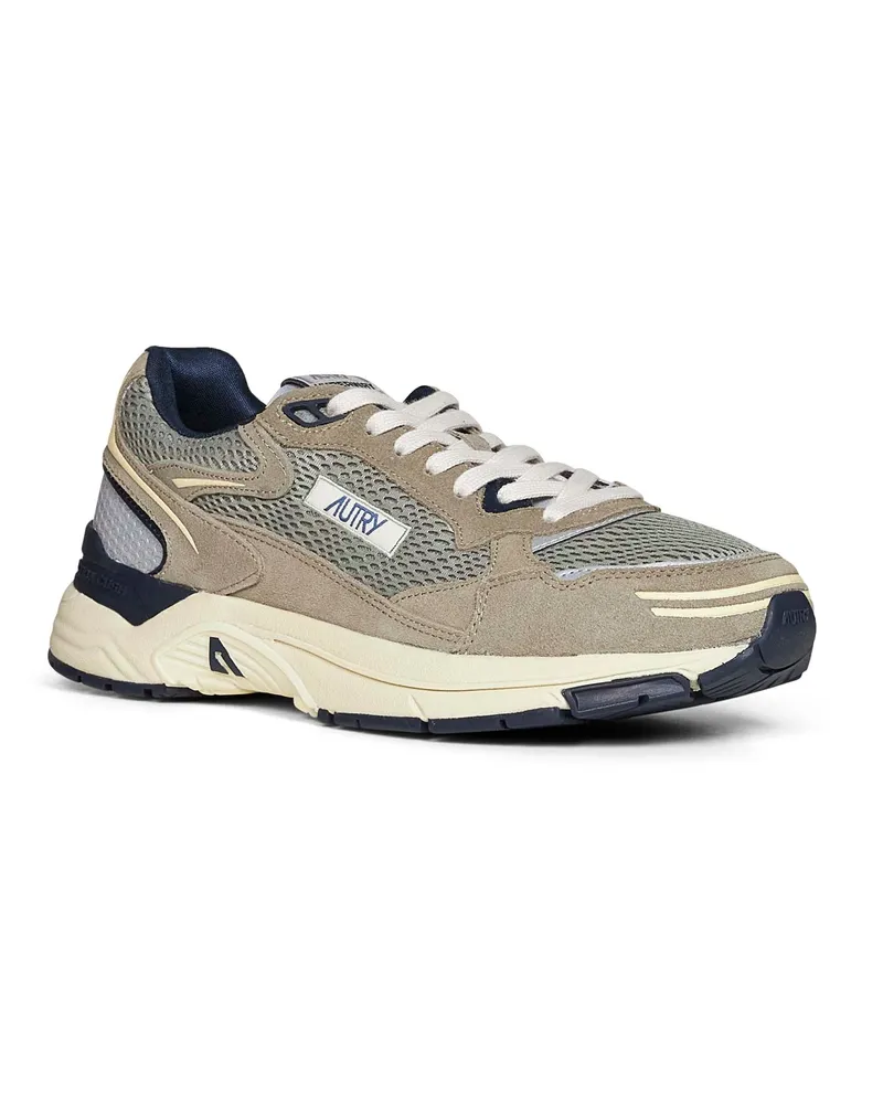 AUTRY Men's Sneakers Hyperway Green Mesh & Suede Polyester Trainers Green