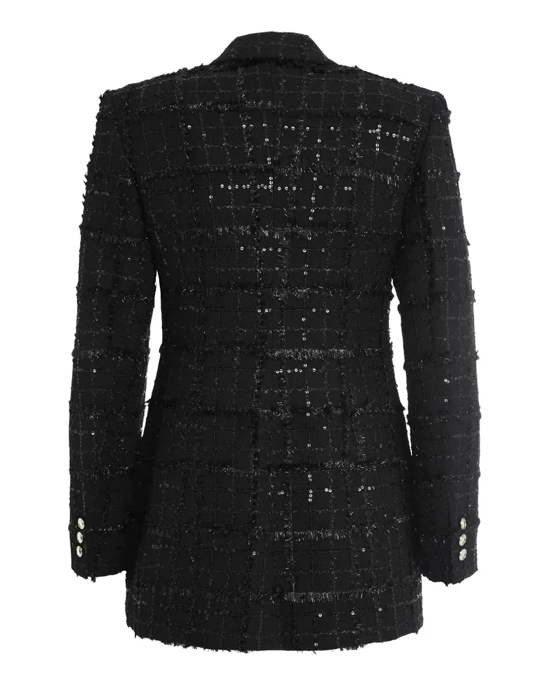 Alessandra Rich Women's Double-Breasted Black Jacket Polyamide Blazers Black
