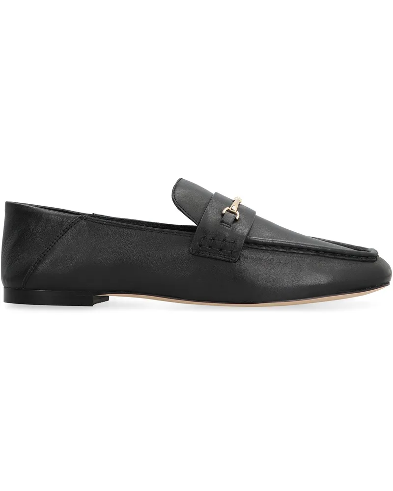 Michael Kors Women's Lena Leather Loafers Black Goatskin Black