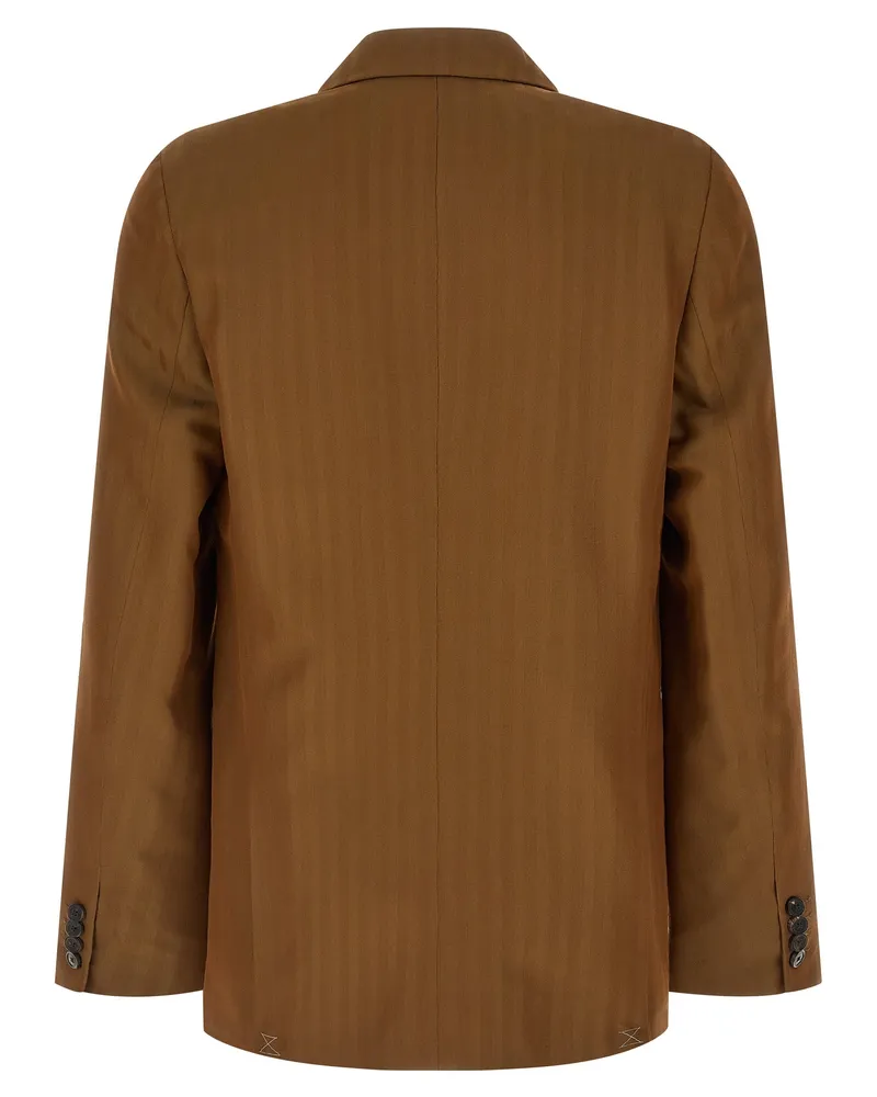 Dries van Noten Men's Brown Wool Blazer Clothing Brown