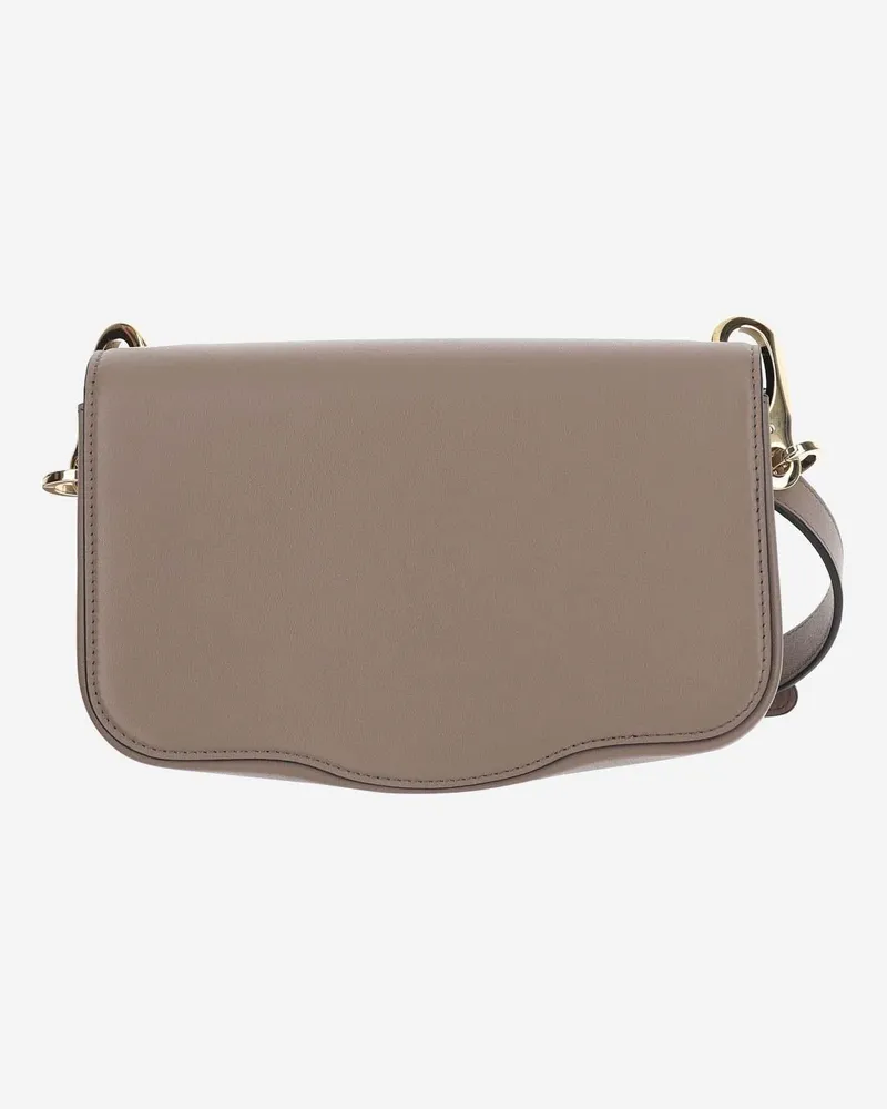 Valentino Garavani Women's Vlogo Signature Messenger Bag Beige Leather Shoulder Beige