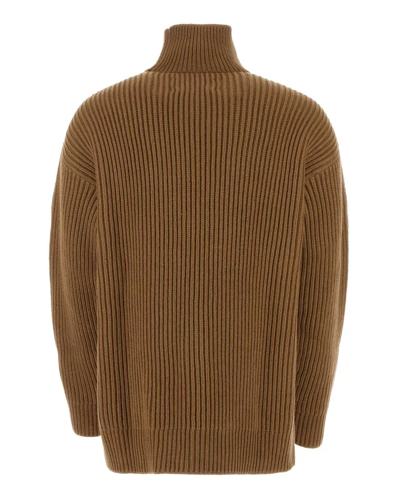 Jil Sander Men's Biscuit Wool Sweater 252 Exterior: Maglieria Beige