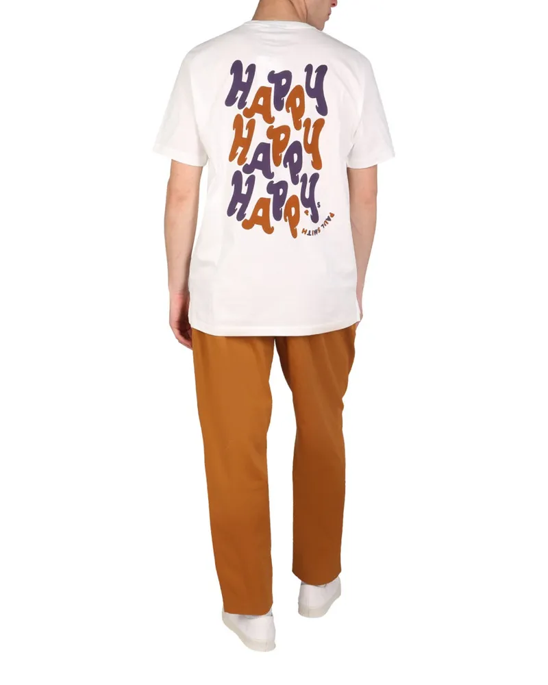 Paul Smith Necklace Detail Organic Cotton T-Shirt — White White
