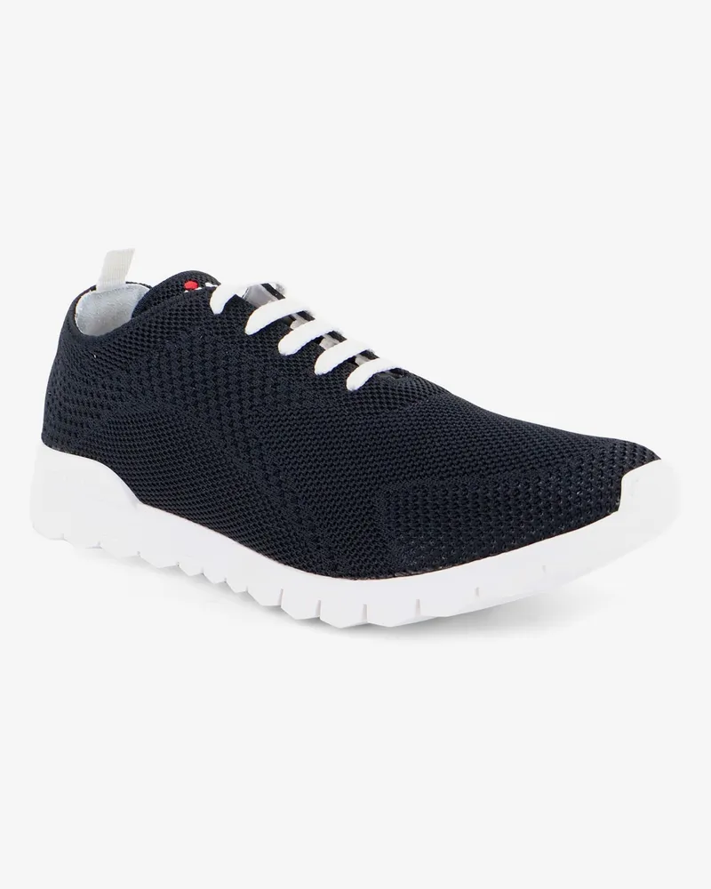 Kiton Men's Sneakers Knitted Fabric Black Cotton-Rubber Trainers Cotton/rubber Black