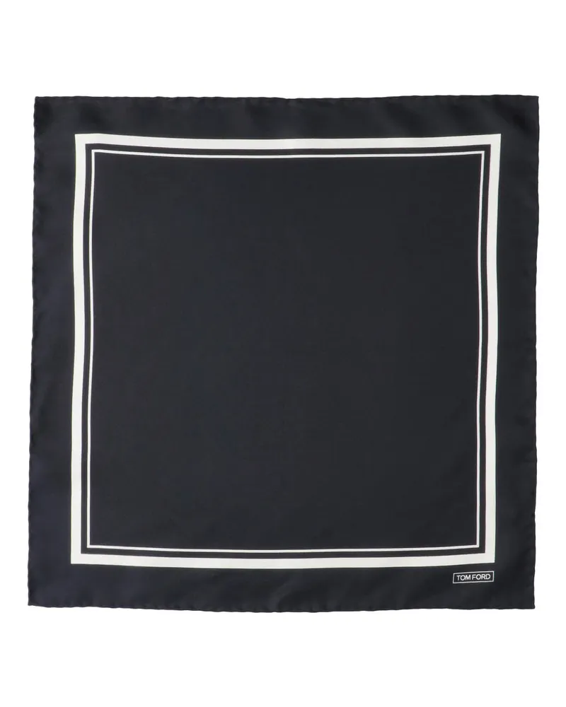 Tom Ford Men's Scarfs Black Silk Mulberry Black
