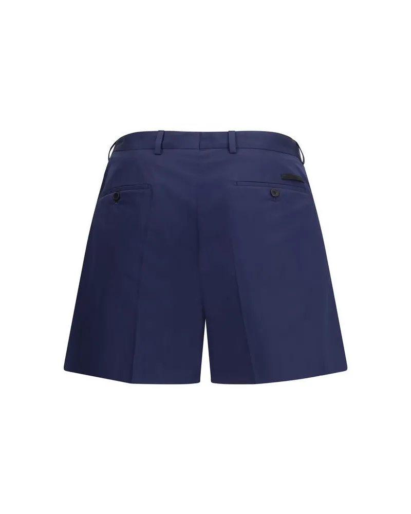 Prada Men's Blue Cotton Bermuda Shorts Blue