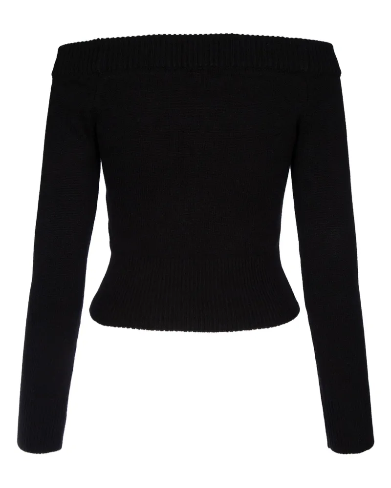 Alexander McQueen 758588q1a6x 1170 Blackorange Cotton Maglie Sweater Black