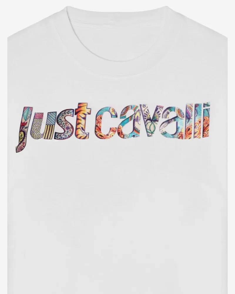 Just Cavalli Women's T-Shirt Cotton White T-Shirts & Jerseys White