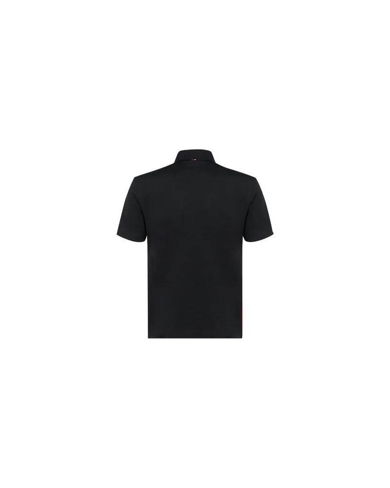 Thom Browne Men's Gray Cotton Polo Shirt Black