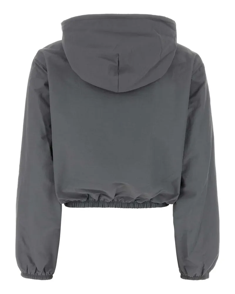 Alexander Wang Hooded Tech-Fabric Jacket — Gray Gray