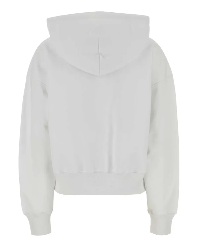 Gucci Women's White Cotton Oversize Sweatshirt Whitemix Exterior: Felpe White