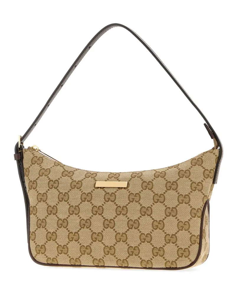 Gucci Women's Gg Fabric Small Lady Lunetta Shoulder Bag Vintagsanddkbrown Borse A Mano Beige