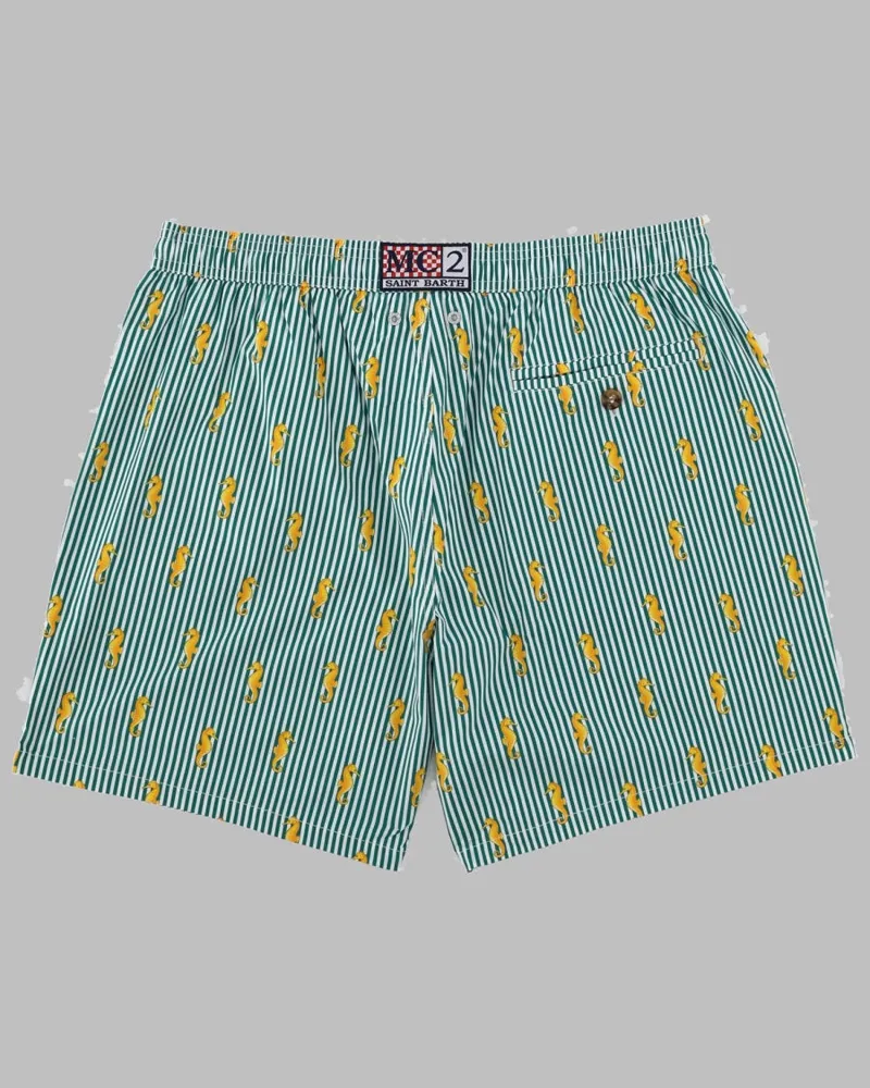 MC2 Saint Barth Multicolor Printed Polyester Swim Shorts — Multicolor Multicolor