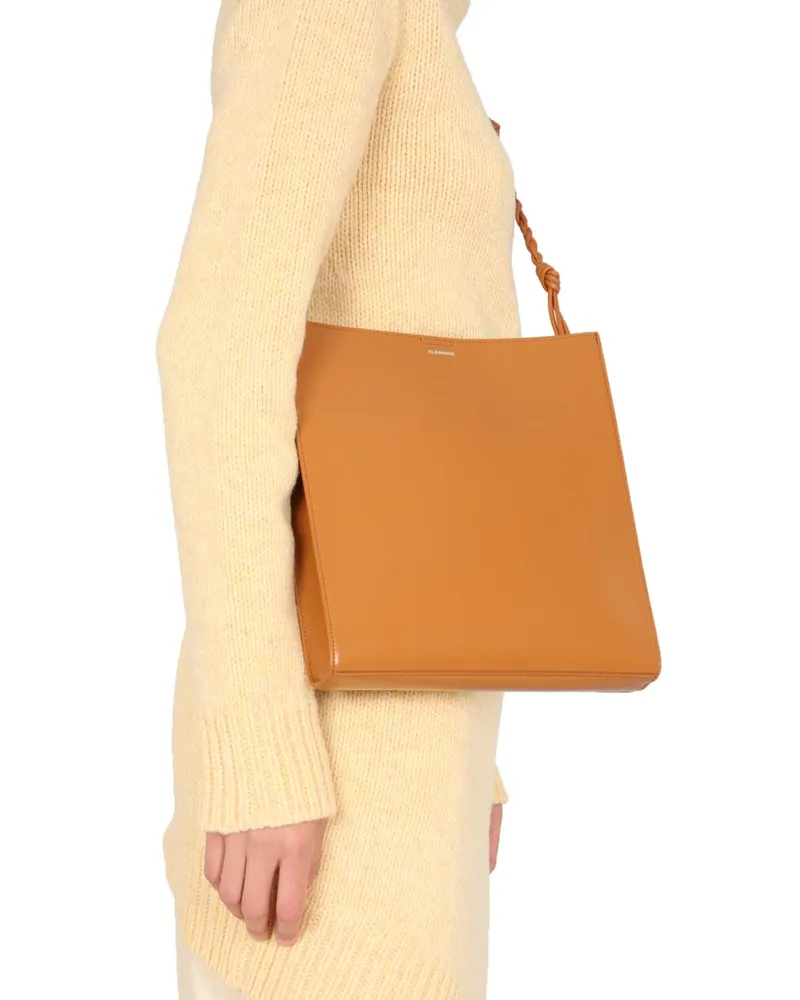 Jil Sander Long Asymmetric Wool Sweater — Yellow Yellow