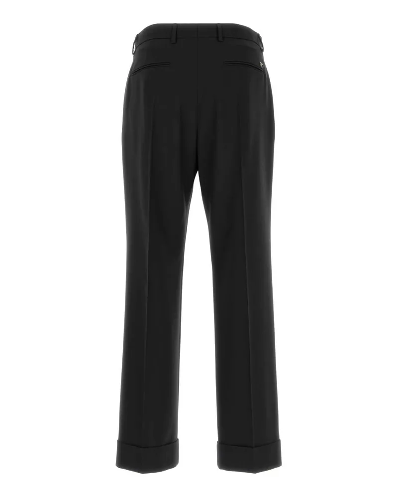 Valentino Garavani 8v3rbn858ej 0no Nero Virgin Wool Pantaloni Trousers Black