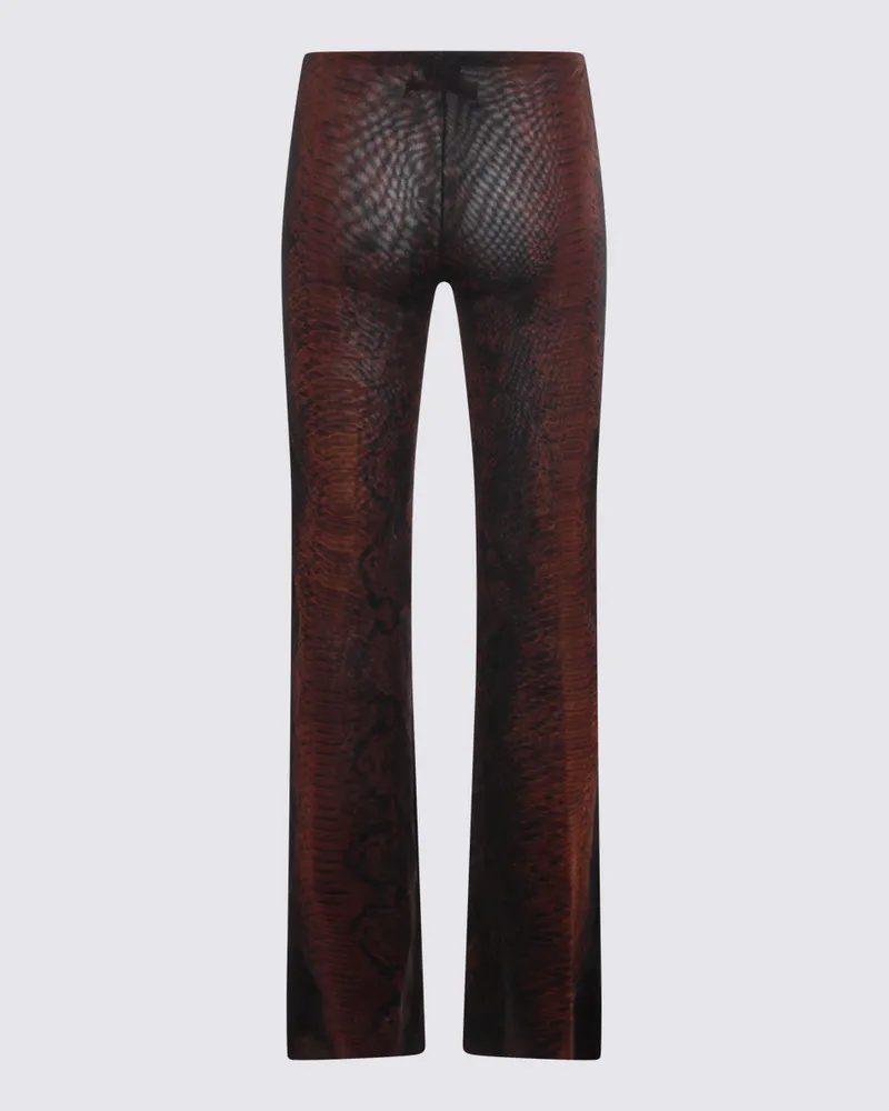 Jean Paul Gaultier Women's Trousers Brown-Black Brown/black Brown