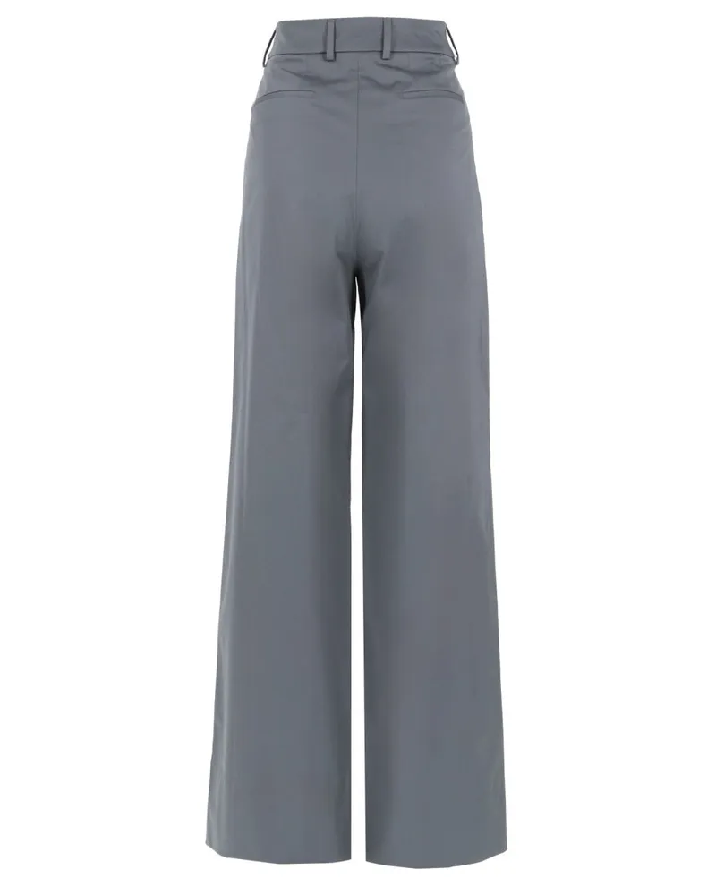 PT TORINO Stretch Gabardine Cotton Trousers — Gray Gray