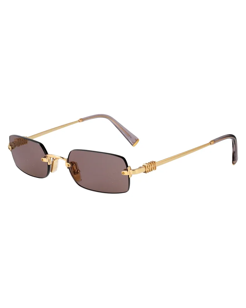 Miu Miu Women's Sunglasses Gold Metal Frame Gold
