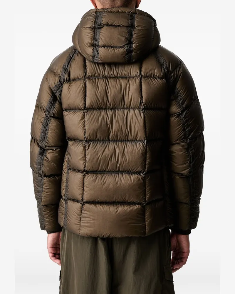 C.P. Company Men's Hooded Down Jacket Green Polyamide Padded Green