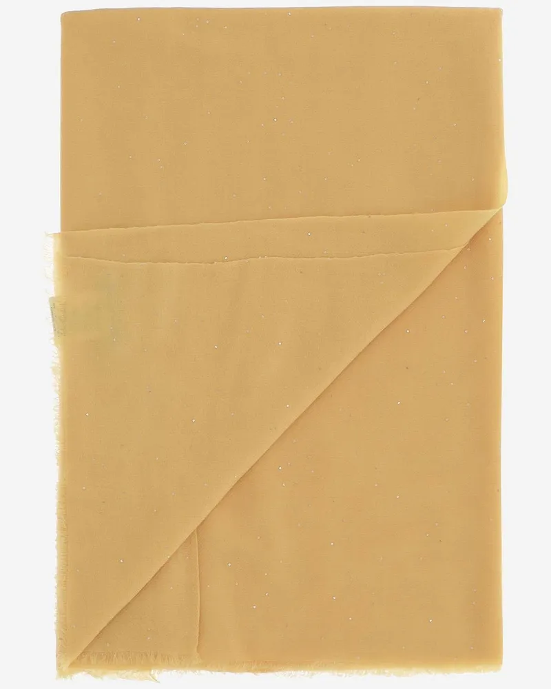 Faliero Sarti Women's Scarf Raissa Dark Yellow Wool Scarfs Yellow