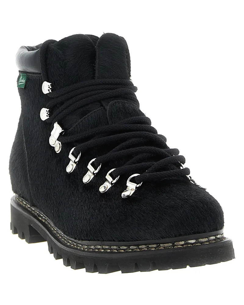 Junya Watanabe Pony Hair Lace-Up Boot — Black Black