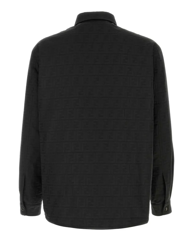 Fendi Nylon Button-Front Jacket — Black Black