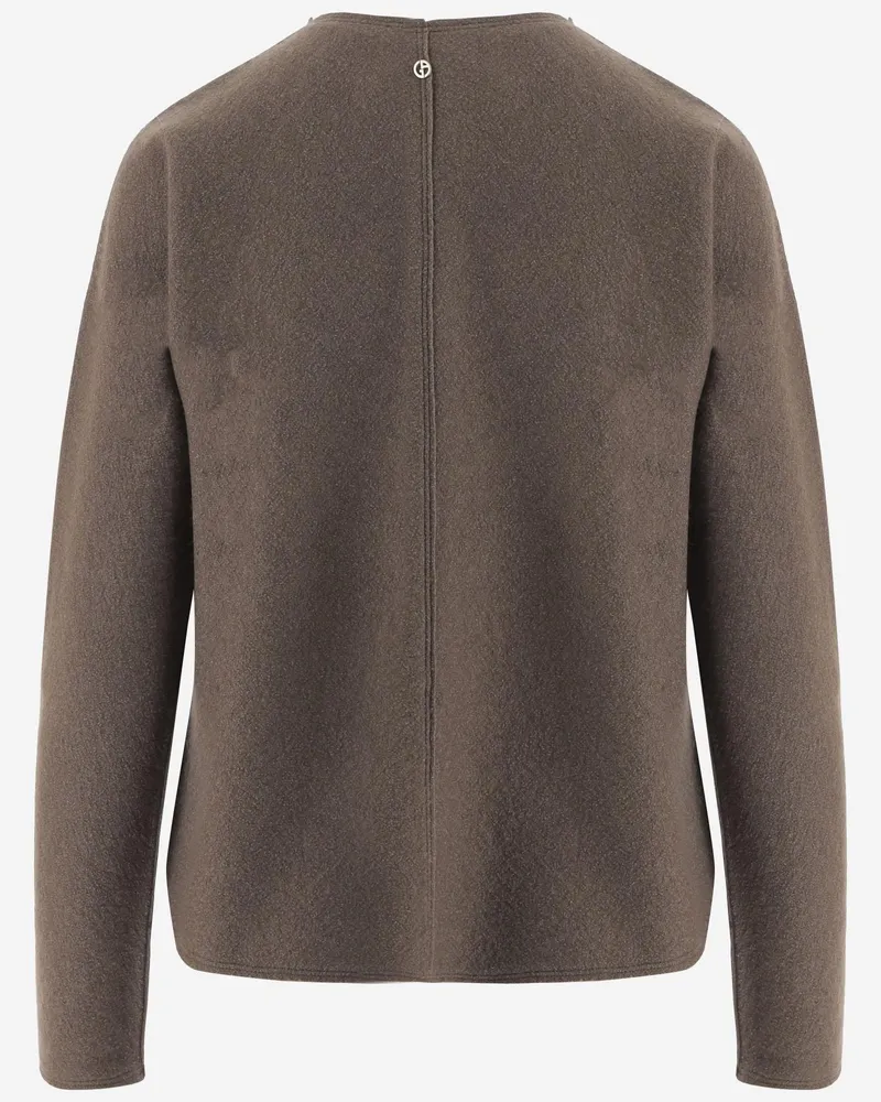Giorgio Armani Women's Sweater Stretch Silk And Cashmere, Light Brown Brown