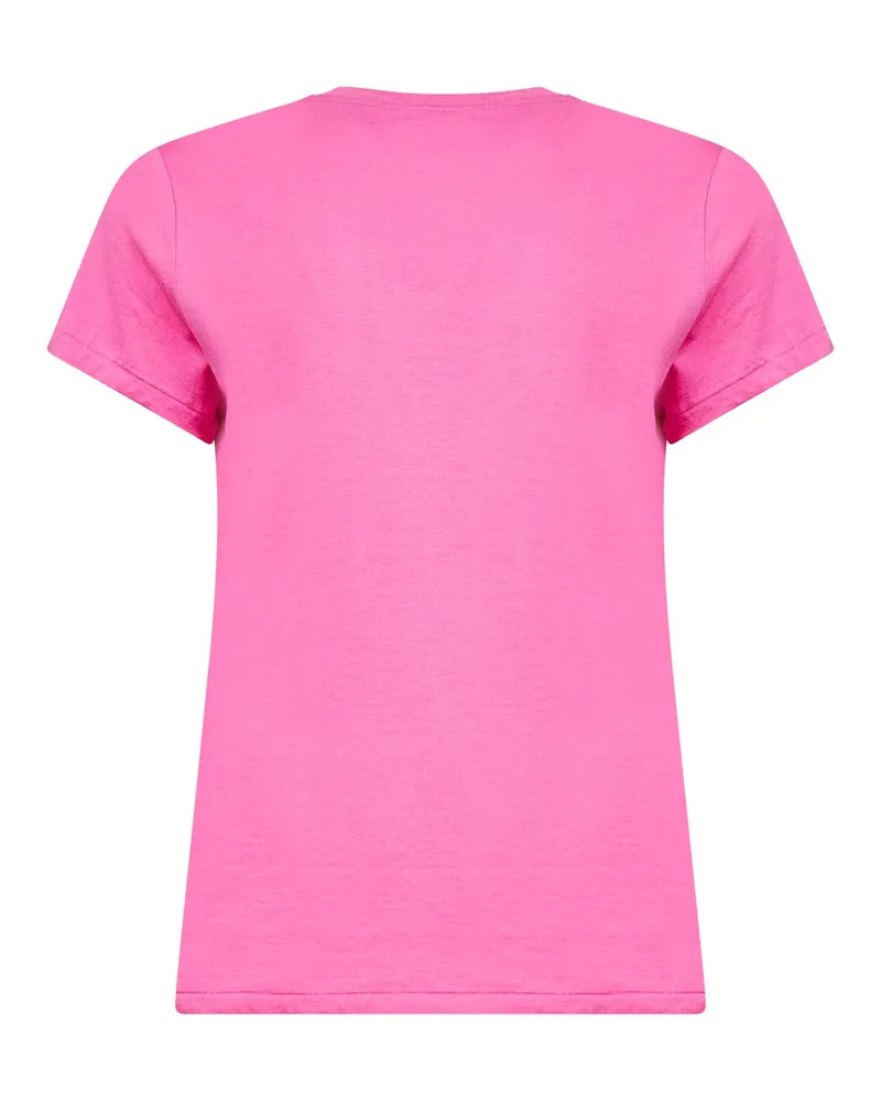 Ralph Lauren Women's Fuchsia Jersey Classic-Fit Crewneck T-Shirt Cotton T-Shirts & Jerseys Pink