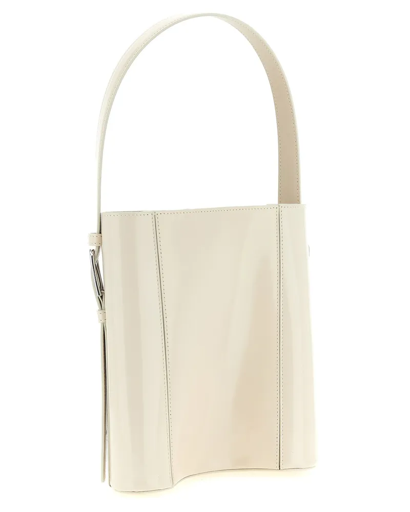 COPERNI Sculptural Leather Bucket Bag — Cream Cream