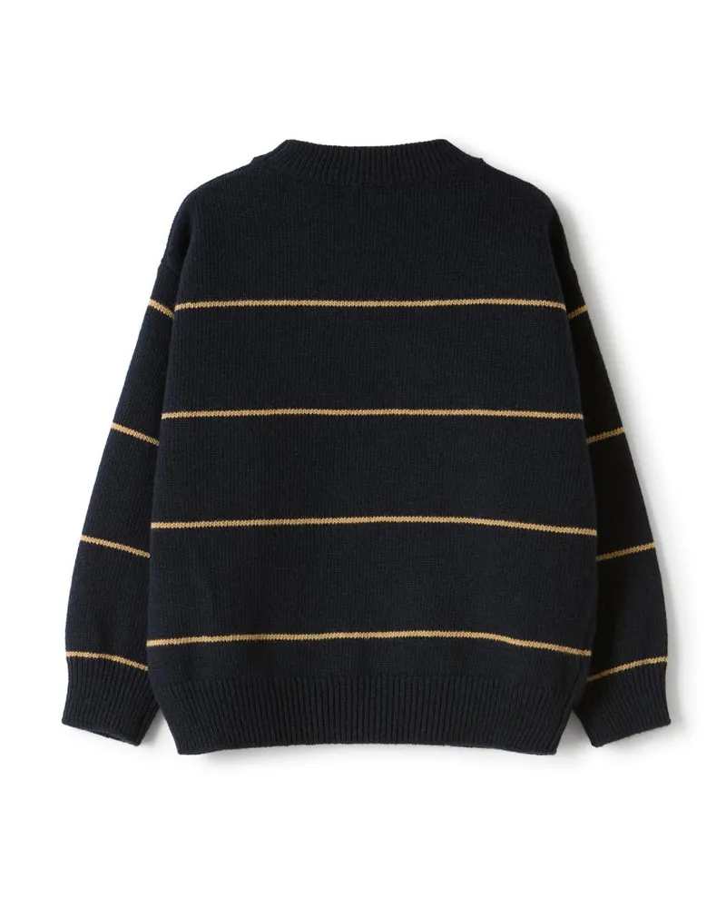 Il Gufo Wool Choker Sweater — Blue Blue