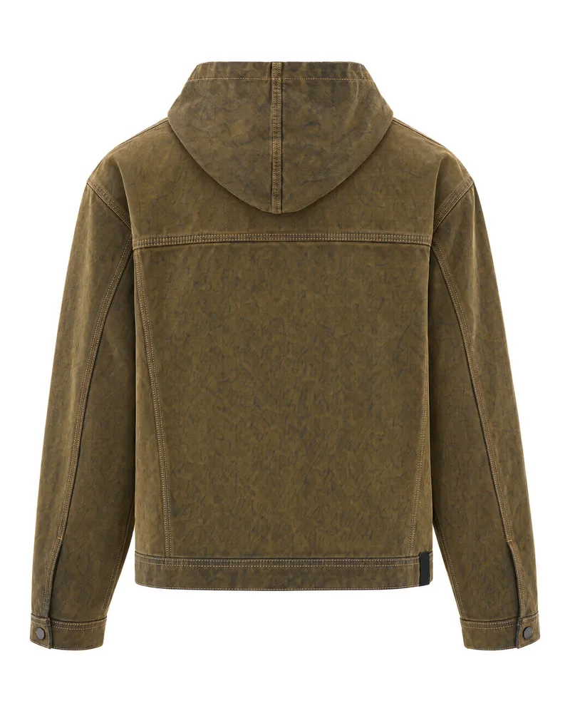 Daily Paper Cotton-Viscose Denim Jacket — Brown Brown