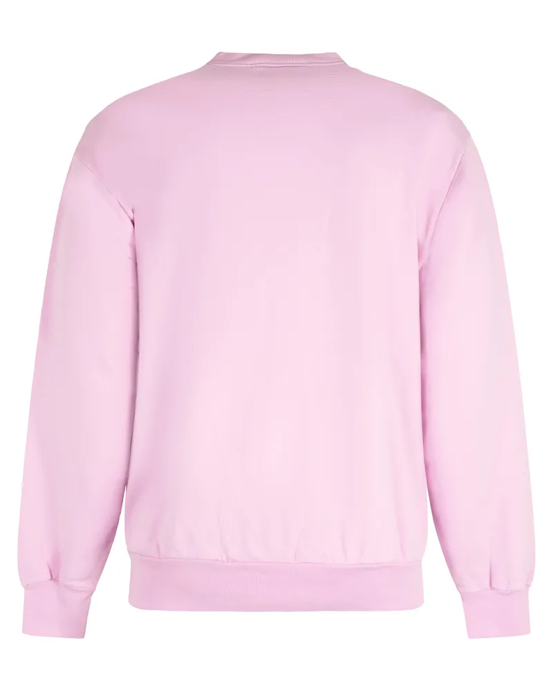 Local Authority Men's Crew-Neck Cotton Sweatshirt Pink Sweatshirts Sweater Pink