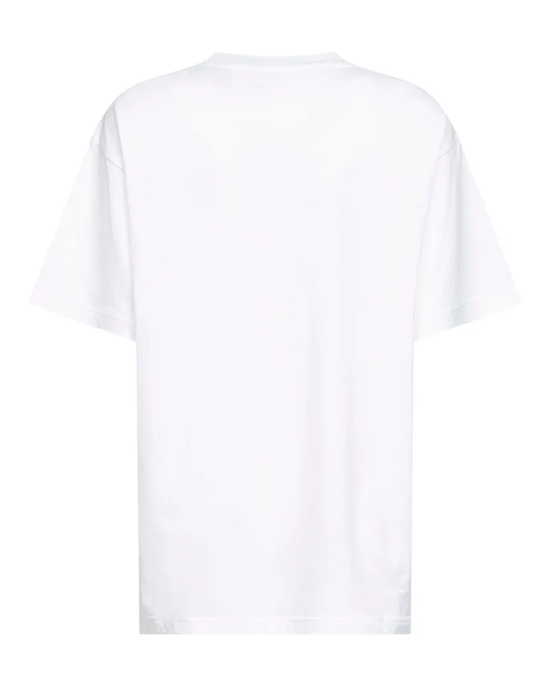 Gucci Women White Cotton Jersey Printed T-Shirt T-Shirts & Jerseys White