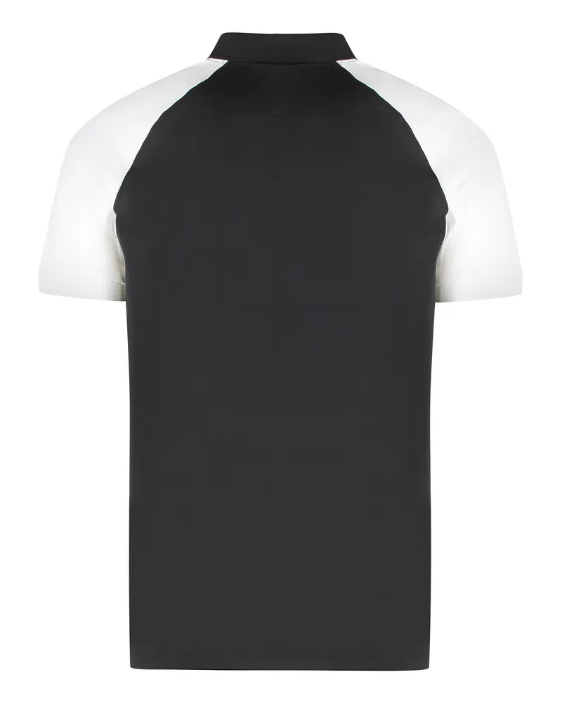 HUGO BOSS Colorblock Technical Fabric Polo Shirt — Black Black