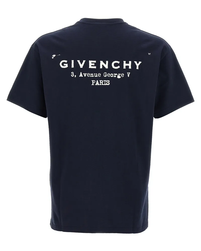 Givenchy Crewneck Cotton T-shirt — Navy Navy