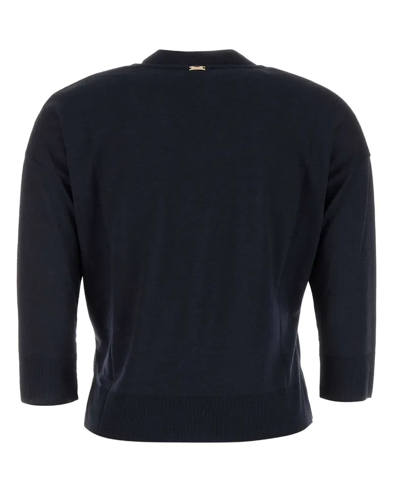Herno Women's Lyocell Blend T-Shirt Navy Cotton Navy
