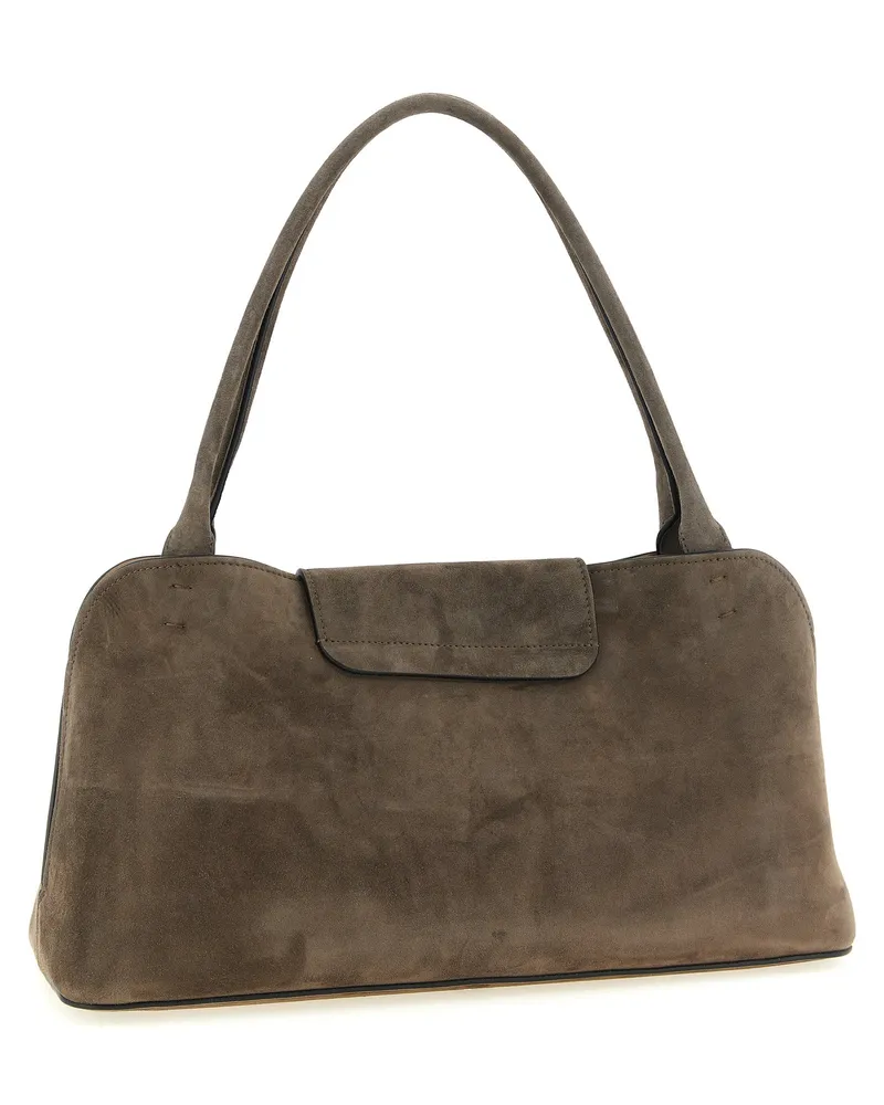 Versace Women's Brown Calfskin Shoulder Bag Brown