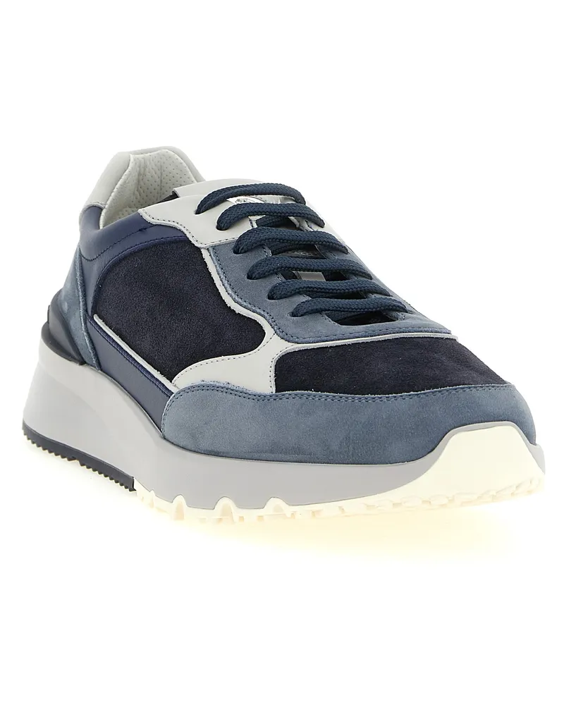 Brunello Cucinelli Men's Blue Calfskin Athletic Sneakers Blue