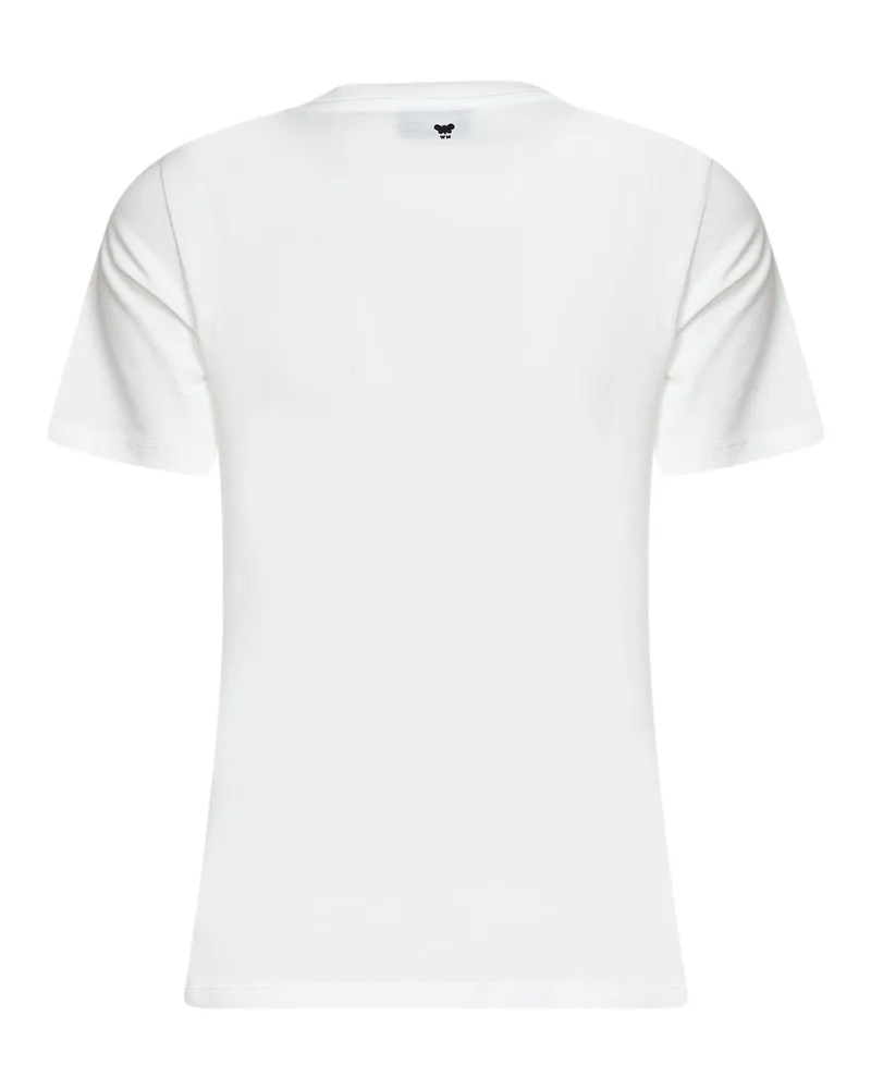 Max Mara Women's Printed T-Shirt Wkdedison White Cotton T-Shirts & Jerseys White