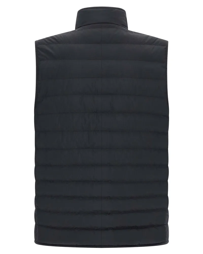 Brunello Cucinelli Quilted Techno Fabric Vest — Black Black